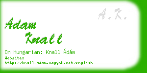 adam knall business card